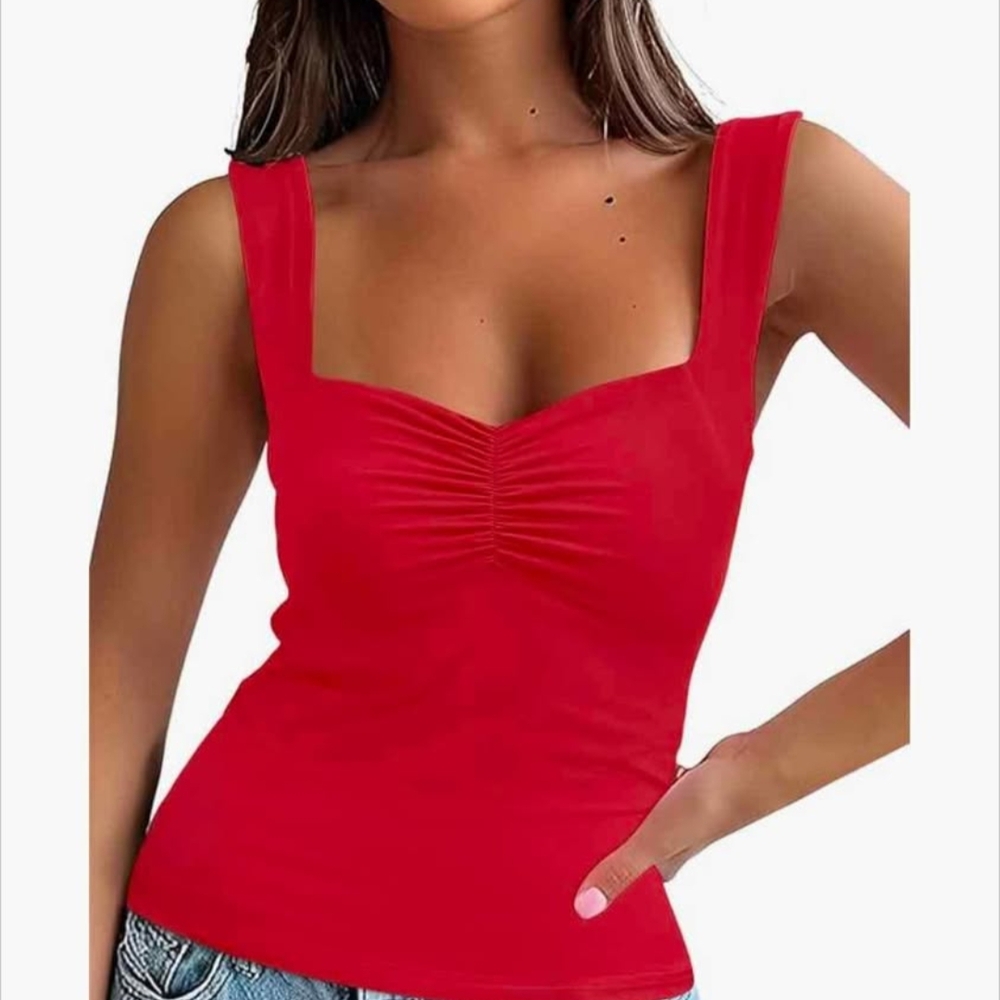 BNWOT Chic Red Sleeveless Tank Top